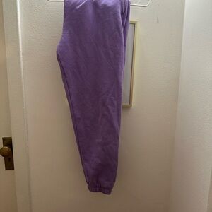 Aritzia TNA Cozy Fleece Purple Sweatpants L